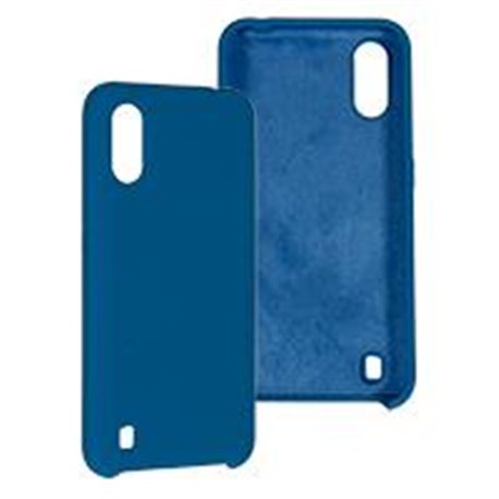 FUNDA GHIA DE SILICON COLOR AZUL CON MICA PARA SAMSUNG A01