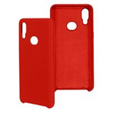 FUNDA GHIA DE SILICON COLOR ROJO CON MICA PARA SAMSUNG A10S