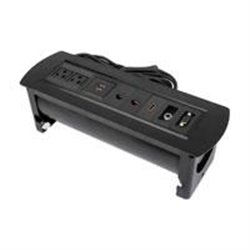 CAJA DE CONEXIóN PARA MESA, DOS TOMAS DE CORRIENTE, DOS PUERTOS DE CARGA USB-A, DOS CONEXIONES DE RED RJ45, UNA CONEXIóN HDMI, U