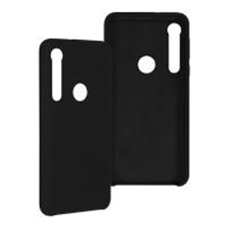 FUNDA GHIA DE SILICON COLOR NEGRO PARA MOTOROLA G8 PLAY
