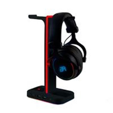 SOPORTE PARA HEADSET GAMER BALAM RUSH/ALAMBRICO/USB/ILUMINACION RGB/DOS PUERTOS USB/ ATLAS PRO HRX20/COLOR NEGRO/BR-931502