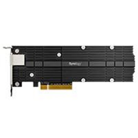 TARJETA SYNOLOGY PCIE 3.0 X8 1 PUERTO DE 10G BASE-T Y 2 RANURAS SSD NVME M.2 2280/22110, TODO EN UNO PARA ACELERAR EL RENDIMIENT