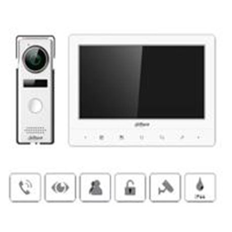 KIT DE VIDEOPORTERO ANALOGICO/ MONITOR DE 7 PULGADAS/ CAMARA DE 1.3 MP/ FRENTE DE CALLE IP66