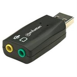 CONVERTIDOR MANHATTAN TARJETA SONIDO 5.1 USB A 3.5MM
