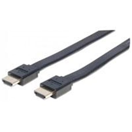 CABLE HDMI PLANO 3.0M MANHATTAN ETHERNET 3D 4K M-M VELOCIDAD 2.0