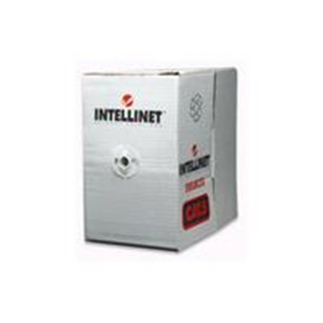BOBINA CABLE UTP DE RED CAT5E INTELLINET CCA ROLLO 100 METROS MULTIFILAR COLOR GRIS