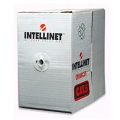 BOBINA DE CABLE RJ45 INTELLINET CAT 5E  CCA  MULTIFILAR 23AWG COLOR GRIS 305 MTS