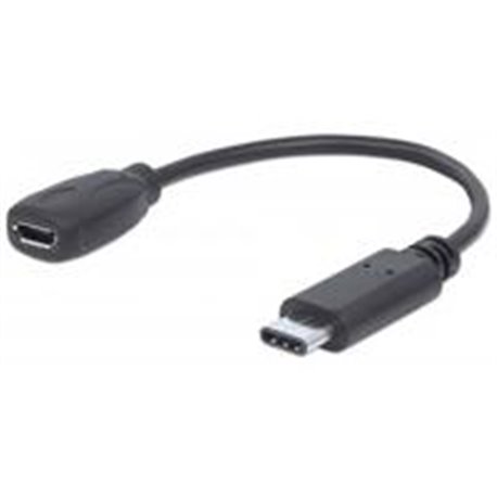 CABLE ADAPTADOR MANHATTAN USB-C A USB MICRO B 15CM M-H