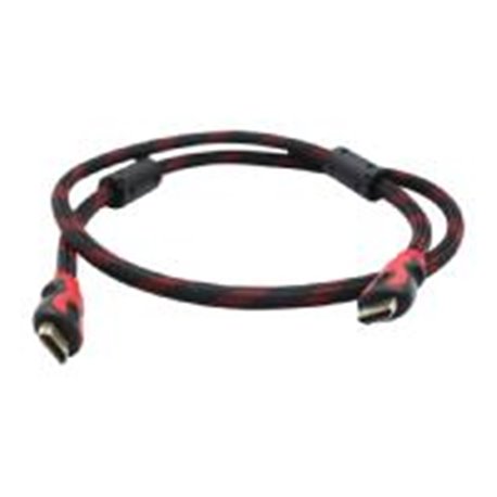CABLE HDMI GHIA 1 MTS REFORZADO PARA USO RUDO COBRE 4K A 24HZ ETHERNET BLISTER