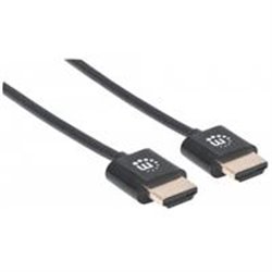 CABLE HDMI ULTRADELGADO MANHATTAN 1.8M ETHERNET 3D 4K M-M VELOCIDAD 2.0