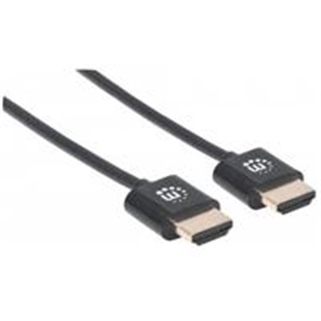 CABLE HDMI ULTRADELGADO MANHATTAN 1.8M ETHERNET 3D 4K M-M VELOCIDAD 2.0