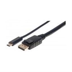 CABLE ADAPTADOR USB-C A DISPLAYPORT MODO DP ALT A SALIDA DP 4K, 1.0 M, NEGRO MANHATTAN