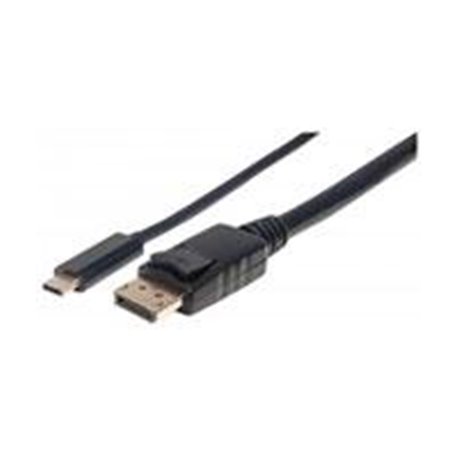 CABLE ADAPTADOR USB-C A DISPLAYPORT MODO DP ALT A SALIDA DP 4K, 1.0 M, NEGRO MANHATTAN