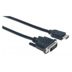 CABLE CONVERTIDOR MANHATTAN  HDMI A DVI-D 3.0M 1080P M-M MONITOR