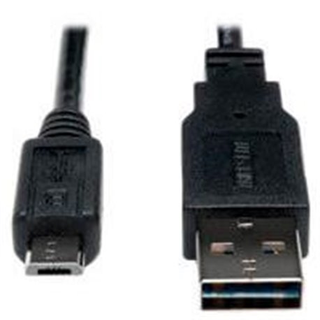 CABLE USB 2.0 TRIPP-LITE UR050-001-24G DE ALTA VELOCIDAD (REVERSIBLE TIPO (A) CONECTOR 2 MICRO (B) DE 5 PINES M/M), 0.305 M [1 P