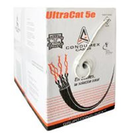 BOBINA UTP CAT5E CONDUMEX ULTRACAT CM/24 AWG/100 COBRE/ 305 MTS/CUBIERTA PVC RETARDANTE A LA FLAMA/ AZUL