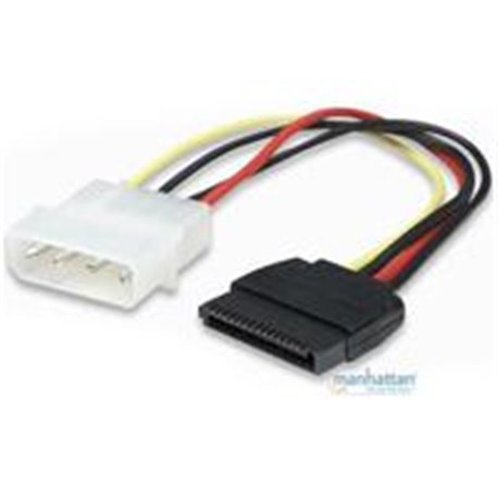 CABLE ALIMENTACION SATA MANHATTAN  0.16M MOLEX 4 PINES A SATA 15 PINES