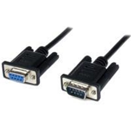 CABLE 1M MÓDEM NULO NULL SERIAL DB9 HEMBRA A MACHO - NEGRO - STARTECH.COM MOD. SCNM9FM1MBK