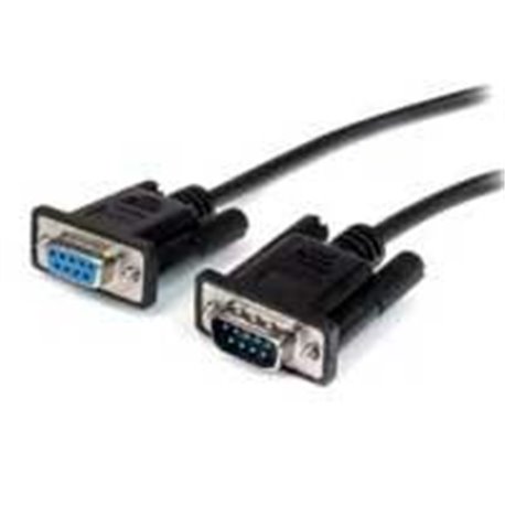 CABLE 1M DE EXTENSIÓN DIRECTO STRAIGHT THROUGH SERIAL RS232 VIDEO PANTALLA EGA DB9 MACHO A HEMBRA - EXTENSOR NEGRO - STARTECH.CO