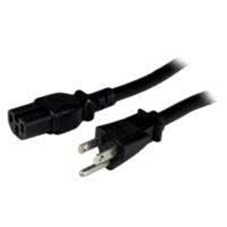 CABLE DE 2.4M 14AWG DE ALIMENTACIÓN PARA COMPUTADORA PC NEMA5-15P A C15 - PARA FUENTE DE PODER CON TIERRA ATERRIZADO - STARTECH.