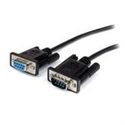 CABLE 3M DE EXTENSIÓN DIRECTO STRAIGHT THROUGH SERIAL RS232 VIDEO PANTALLA EGA DB9 MACHO A HEMBRA - EXTENSOR NEGRO - STARTECH.CO