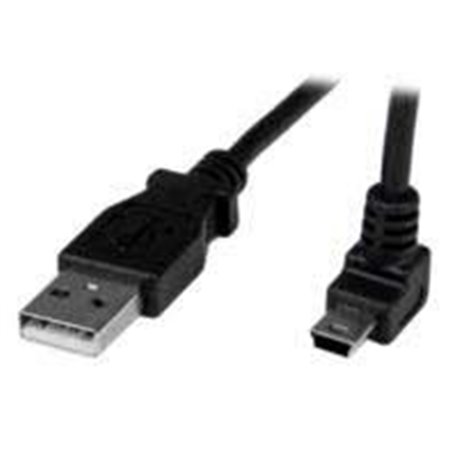 CABLE ADAPTADOR 1M USB A MACHO A MINI USB B MACHO ACODADO EN ÁNGULO HACIA ARRIBA PARA TELÉFONOS TABLETS DISPOSITIVOS MÓVILES - S