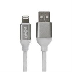CABLE USB TIPO LIGHTNING GHIA 1M COLOR BLANCO