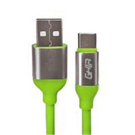 CABLE USB TIPO C GHIA 1M COLOR VERDE