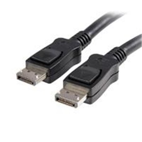 CABLE DE 3M CERTIFICADO DISPLAYPORT 1.2 4K CON CIERRE DE SEGURIDAD BLOQUEO - 2X MACHO DP EXTENSOR LATCHES - NEGRO - STARTECH.COM