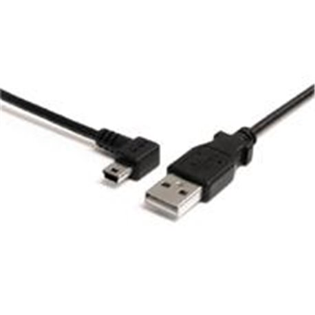 CABLE DE 91CM USB 2.0 ACODADO A LA IZQUIERDA MINI B - CABLE ADAPTADOR USB A A MINI B - CABLE CONVERTIDOR USB-A A MINI USB-B - ST