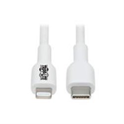 M102AB-01M-WH CABLE ANTIBACTERIANO TRIPP LITE SAFE-IT DE SINCRONIZACION Y CARGA USB C A LIGHTNING (M/M), CERTIFICADO MFI, BLANCO
