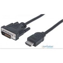 CABLE CONVERTIDOR MANHATTAN HDMI A DVI-D 1.8M 1080P M-M MONITOR