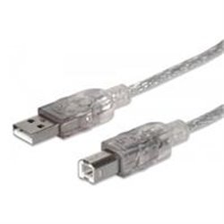 CABLE USB 2.0 MANHATTAN A-B DE 5.0 MTS PLATA
