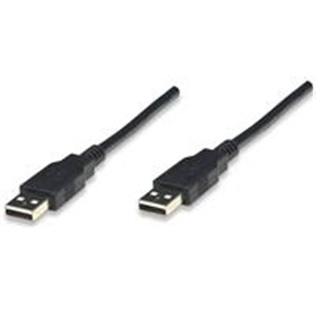 CABLE USB 2.0 MANHATTAN A-A 1.8 MTS NEGRO.