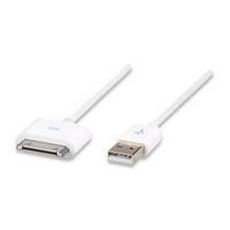 CABLE ILINK MANHATTAN 1M USB IPOD IPHONE 30 PINES APPLE BLANCO