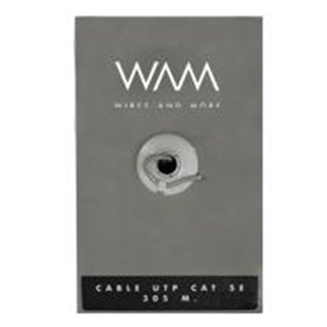 BOBINA UTP CAT5E WAM/CONDUCTOR CCA/305 MTS/USO INTERIOR/CUBIERTA COLOR GRIS