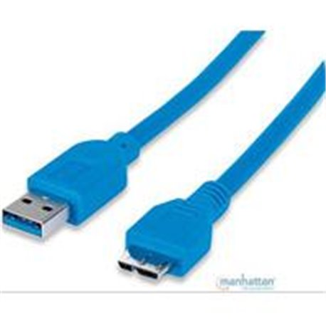 CABLE USB 3.0 MANHTATTAN A MACHO / MICRO B MACHO 1 MTS AZUL