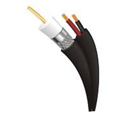 CABLE COAXIAL SIAMES RG-59 CCA WAM MALLA 95, CONDUCTOR CU 20 AWG 2/18 AWG/NEGRO/SIAMES/305 MTS