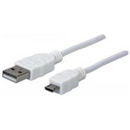 CABLE MANHATTAN USB VERSION 2.0 A-MICRO B 1.0 M BLANCO