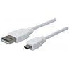 CABLE MANHATTAN USB VERSION 2.0 A-MICRO B 1.0 M BLANCO