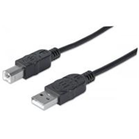 CABLE MANHATTAN USB DE ALTA VELOCIDAD 2.0 A MACHO /B MACHO DE 5 MTS