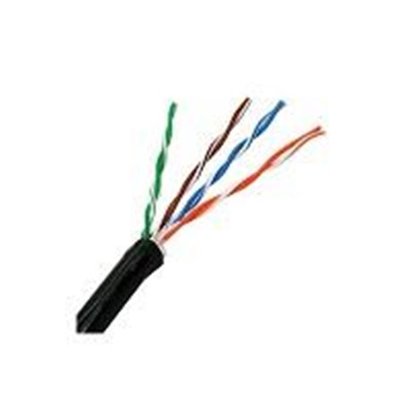 BOBINA UTP CAT5E WAM /USO EXTERIOR/SIN RELLENO DE GEL/ 100% COBRE/4 PARES/ 24 AWG/ 305 MTS/CUBIERTA PVC/ COLOR NEGRO