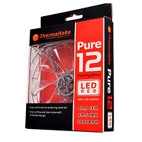 VENTILADOR THERMALTAKE PURE 12 LED ROJO/120MM/1000 RPM/19.5 DBA