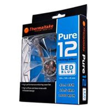 VENTILADOR THERMALTAKE PURE 12 LED AZUL/120MM/1000 RPM/19.5 DBA/LED