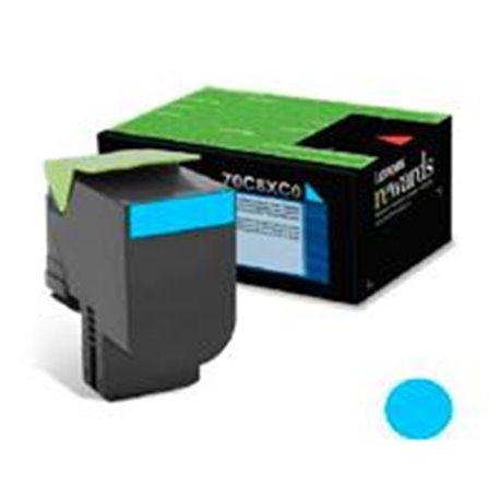 TONER LASER LEXMARK / COLOR CYAN / EXTRA ALTO RENDIMIENTO / 70C8XC0 / HASTA 4,000 PAGINAS / 5% DE COBERTURA / P/MODELOS: CS510DE