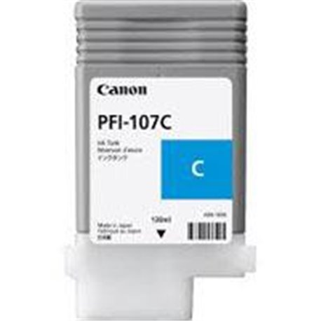 TANQUE DE TINTA CANON PARA IMAGEPROGRAF PFI-107C CYAN 130ML