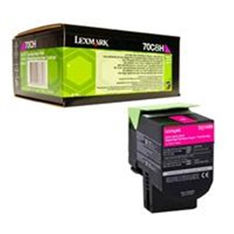 TONER LASER LEXMARK / COLOR MAGENTA / ALTO RENDIMIENTO / 70C8HM0 / HASTA 3,000 PAGINAS / 5% DE COBERTURA / P/MODELOS: CS310DN, C