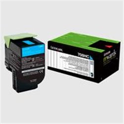 TONER LASER LEXMARK, COLOR CYAN , ALTO RENDIMIENTO , 70C8HC0 , HASTA 3,00 PAGINAS , 5% DE COBERTURA , PARA MODELOS: CS310DN, CS5