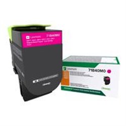 TONER LASER LEXMARK, COLOR MAGENTA, RENDIMIENTO ESTANDAR, NP: 71B40M0, HASTA 2,300 PAGINAS, 5% DE COBERTURA , PARA MODELOS:CS317
