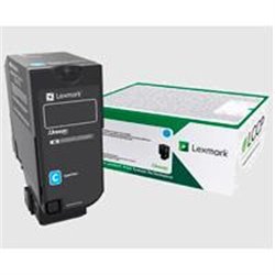 TONER LASER LEXMARK / COLOR CYAN / RENDIMIENTO ESTANDAR / 74C4SC0 / HASTA 7,000 PAGINAS / 5% DE COBERTURA / P/MODELOS: CS720DE, 